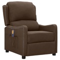 vidaXL Massagesessel Braun Stoff