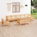 vidaXL 9-tlg. Garten-Lounge-Set Massivholz Kiefer