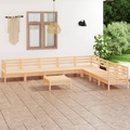 vidaXL 9-tlg. Garten-Lounge-Set Massivholz Kiefer