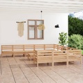 vidaXL 12-tlg. Garten-Lounge-Set Massivholz Kiefer