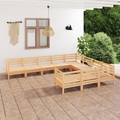 vidaXL 10-tlg. Garten-Lounge-Set Massivholz Kiefer