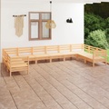 vidaXL 10-tlg. Garten-Lounge-Set Massivholz Kiefer