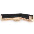 vidaXL 9-tlg. Garten-Lounge-Set mit Anthrazit Kissen Kiefernholz