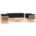 vidaXL 8-tlg. Garten-Lounge-Set mit Kissen Massivholz Kiefer