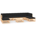 vidaXL 10-tlg. Garten-Lounge-Set mit Anthrazit Kissen Kiefernholz