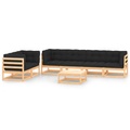 vidaXL 7-tlg. Garten-Lounge-Set mit Anthrazit Kissen Kiefernholz