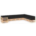 vidaXL 10-tlg. Garten-Lounge-Set mit Anthrazit Kissen Kiefernholz