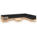 vidaXL 11-tlg. Garten-Lounge-Set mit Anthrazit Kissen Kiefernholz