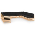 vidaXL, vidaXL 11-tlg. Garten-Lounge-Set mit Anthrazit Kissen Kiefernholz