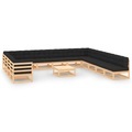vidaXL 14-tlg. Garten-Lounge-Set mit Anthrazit Kissen Kiefernholz