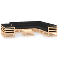 vidaXL, vidaXL 10-tlg. Garten-Lounge-Set mit Anthrazit Kissen Kiefernholz