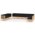 vidaXL 10-tlg. Garten-Lounge-Set mit Anthrazit Kissen Kiefernholz
