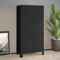 vidaXL, vidaXL Industrial Kleiderschrank Schwarz 90x50x180 cm Metall
