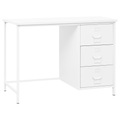 vidaXL, vidaXL Schreibtisch Industrie-Stil mit Schubladen Weiß 105x52x75 cm