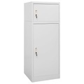 vidaXL, vidaXL Sattelschrank Hellgrau 53x53x140 cm Stahl