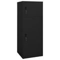 vidaXL, vidaXL Sattelschrank Schwarz 53x53x140 cm Stahl