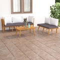 vidaXL 5-tlg. Garten-Lounge-Set mit Kissen Massivholz Akazie