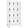 vidaXL, vidaXL Schließfachschrank Weiß 90x45x180 cm Stahl