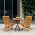vidaXL, vidaXL 3-tlg. Garten-Essgruppe Massivholz Teak