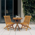 vidaXL, vidaXL 3-tlg. Garten-Essgruppe Massivholz Teak