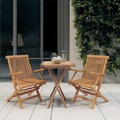 vidaXL 3-tlg. Garten-Essgruppe Massivholz Teak