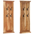 vidaXL Garderoben 2 Stk. Massivholz Akazie 38x100 cm