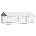 vidaXL Outdoor-Hundezwinger mit Dach 400x200x150 cm