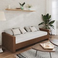 vidaXL, vidaXL Tagesbett mit Matratze USB Braun Stoff 90x200 cm