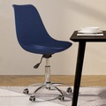 vidaXL Esszimmerstuhl Drehbar Blau Stoff