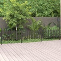vidaXL, vidaXL Lattenzaun mit Pfosten 3 Stk. WPC 614x80 cm