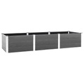 vidaXL Garten-Hochbeet Grau 300x100x54 cm WPC