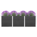vidaXL Garten-Hochbeet 300x100x91 cm WPC Grau