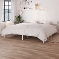 vidaXL, vidaXL Massivholzbett Weiß Kiefer 180x200cm UK Super King