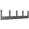 vidaXL Gabionenkorb U-Form mit 5 Säulen Eisen 500x20x150 cm