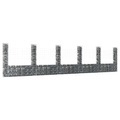 vidaXL Gabionenkorb U-Form mit 6 Säulen Eisen 620x20x150 cm