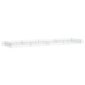 vidaXL Gabionen-Hochbeet Verzinkter Stahl 400x100x20 cm