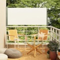 vidaXL Seitenmarkise Ausziehbar 160x300 cm Creme