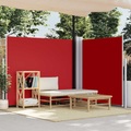 vidaXL Seitenmarkise Ausziehbar Rot 180x600 cm