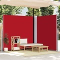 vidaXL Seitenmarkise Ausziehbar Rot 200x600 cm