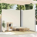 vidaXL Seitenmarkise Ausziehbar Creme 220x600 cm