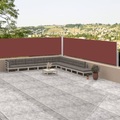 vidaXL Seitenmarkise Ausziehbar Braun 117x1000 cm