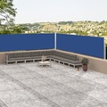 vidaXL Seitenmarkise Ausziehbar Blau 117x1000 cm