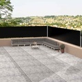 vidaXL Seitenmarkise Ausziehbar Schwarz 117x1200 cm