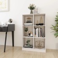 vidaXL Bücherregal Weiß 70x33x110 cm Massivholz Kiefer
