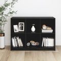 vidaXL Bücherregal Schwarz 104x33x76 cm Massivholz Kiefer