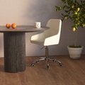 vidaXL Esszimmerstuhl Drehbar Creme Stoff