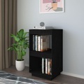vidaXL Bücherregal Schwarz 40x35x71 cm Massivholz Kiefer