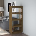 vidaXL Bücherregal/Raumteiler Honigbraun 60x35x135cm Massivholz Kiefer