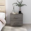 vidaXL Nachttisch Hellgrau 40x35x44,5 cm Massivholz Kiefer
