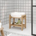 vidaXL, vidaXL Duschbank 45x30x45 cm Massivholz Teak